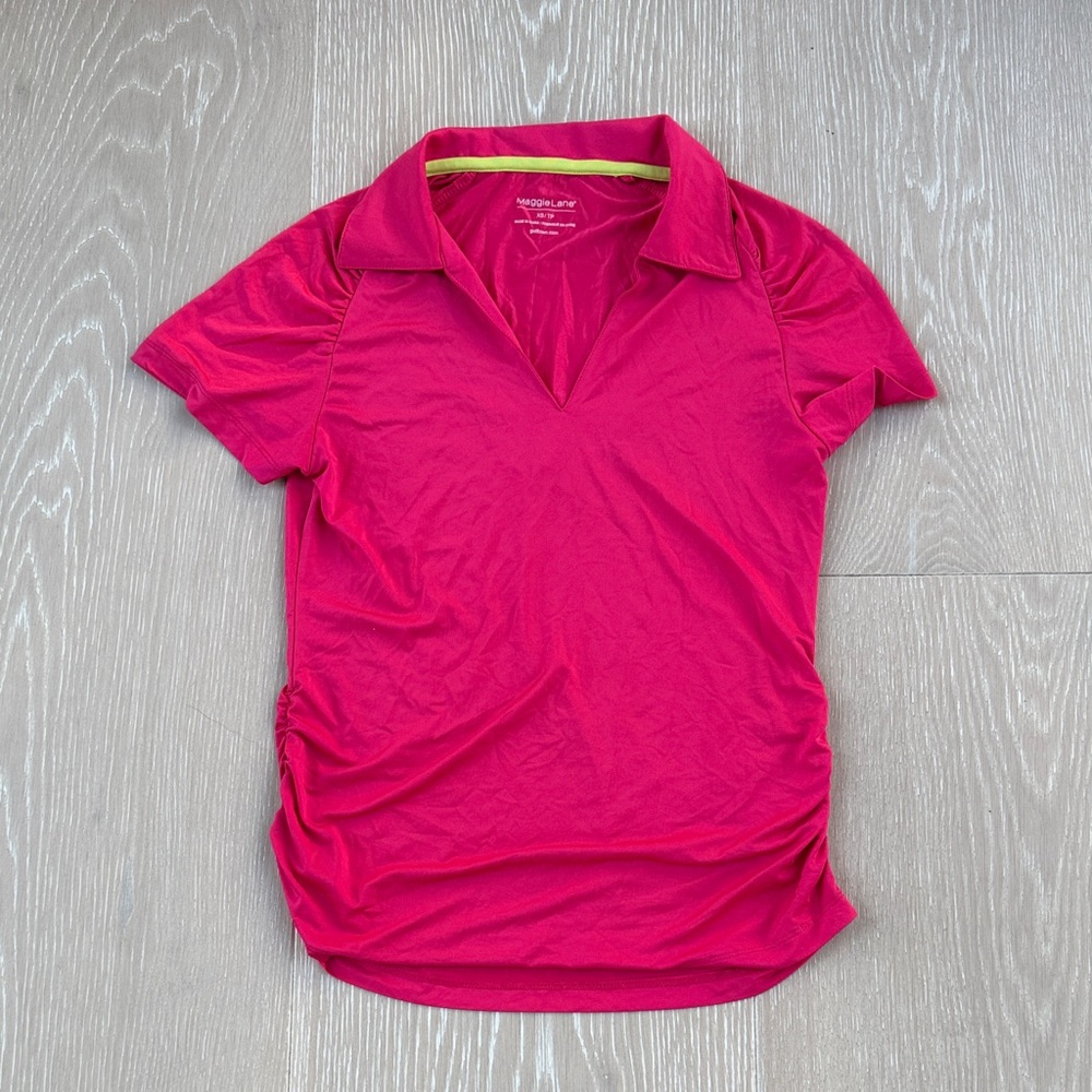 Vibrant Pink Short Sleeve Women's Top